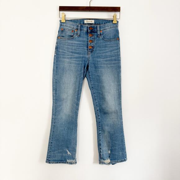 MADEWELL Cali Demi Boot Button Fly Jeans 25 Petite - Picture 4 of 11